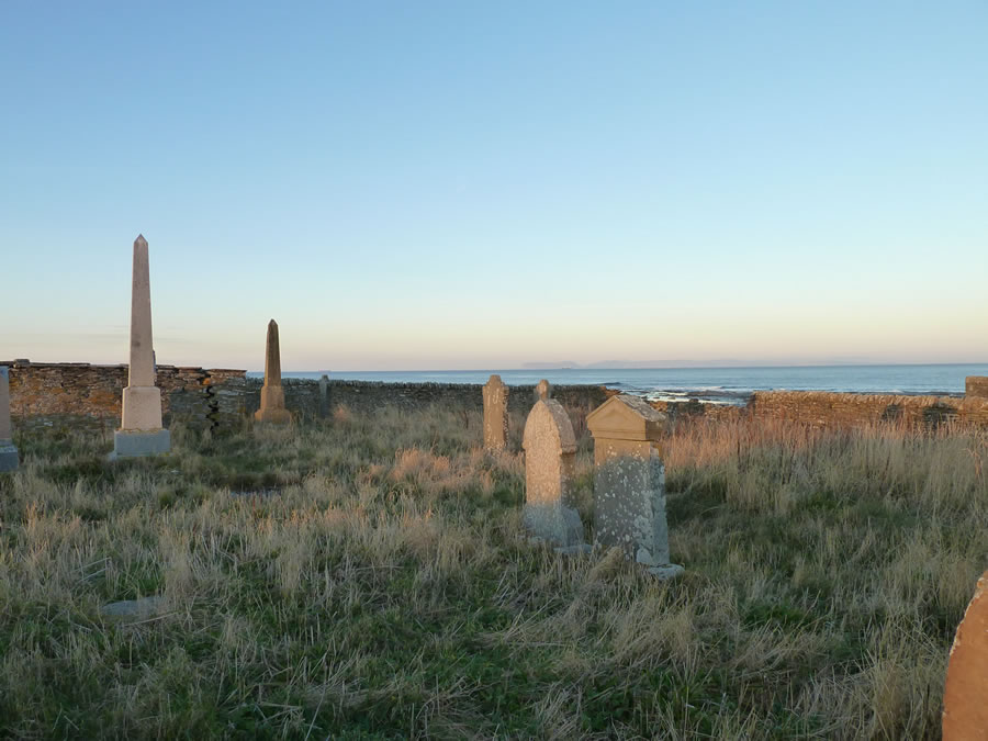 Brims Ness old farmhouse that was once Brims Castle