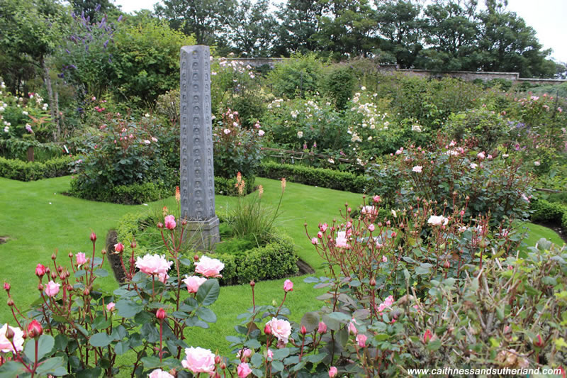 Rose garden at Dunbeath Castle