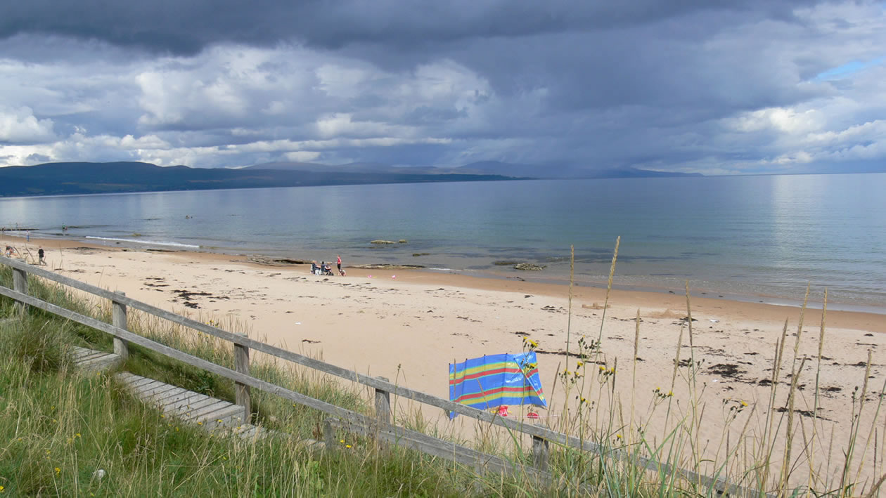 Award winning beach - Embo in the Highlands of Scotland