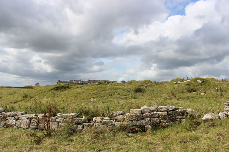 Keiss broch with village in the background