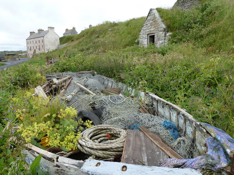 Old fishing boat at Keiss harbour
