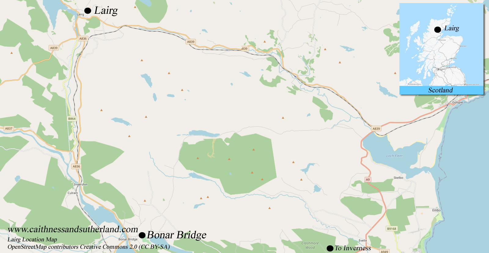 Lairg Location Map