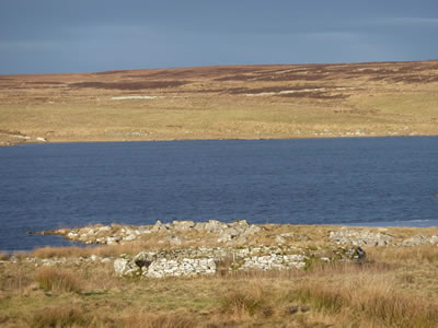 Old Stone Sheepfold next to Loch Stemster