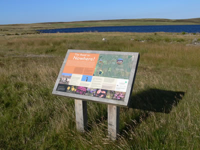 Road to nowhere information board