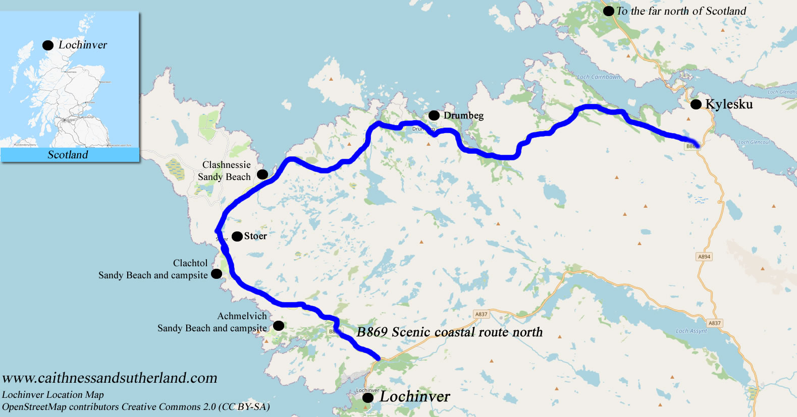 Lochinver Location Map