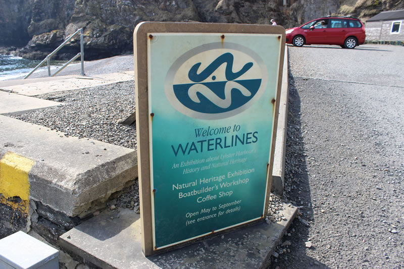 Information board for Waterlines at Lybster harbour