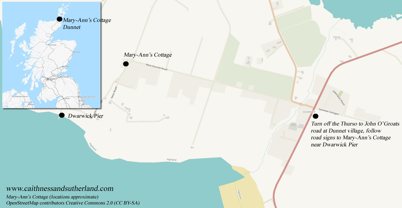 Dwarwick pier Location Map