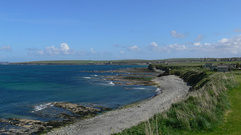 Looking towards Thurso from the Scrabster end of the town